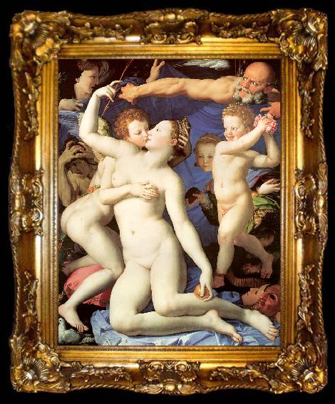 framed  Agnolo Bronzino An Allegory of Venus and Cupid, ta009-2